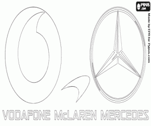 Colora Logo de Vodafone McLaren Mercedes