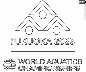 Colora Logo dei Campionati mondiali di nuoto 2023
