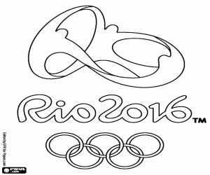 Colora Logo dei giochi olimpici di Rio 2016