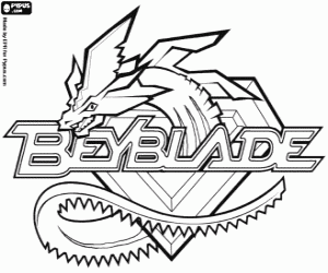 Colora Logo di Beyblade con il drago