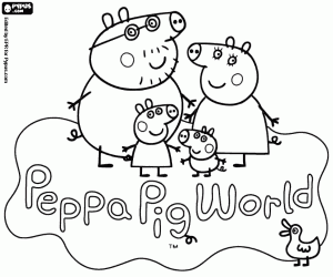 Colora Logo dil parco Peppa Pig World