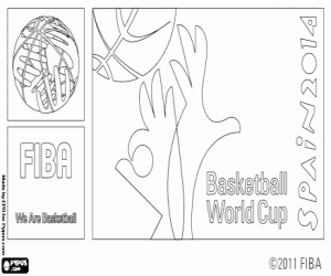 Colora Logo Mondiale di Basket Spagna 2014