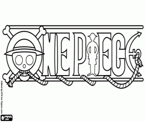 Colora Logo di One Piece, manga giapponese