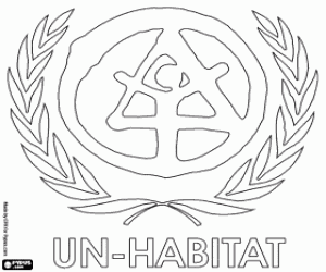 Colora Il logo di ONU-HABITAT