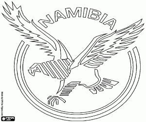 Colora Logo della squadra di rugby namibiana