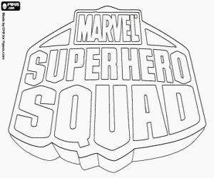 Colora Logo Super Hero Squad