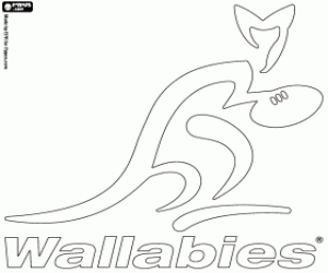 Colora Logo di wallabies
