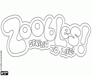 Colora Logo di Zoobles, Spring to life