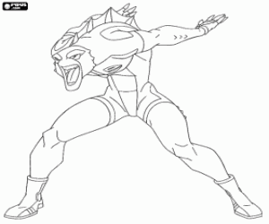 Colora Una lucertola, calciatore galattico