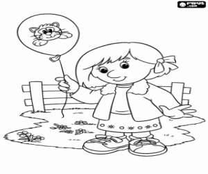 Colora Lucy con un palloncino