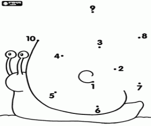 Colora Una lumaca per disegnare punto per punto