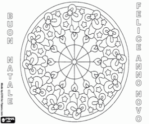 Colora Mandala con candele in italiano