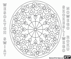 Colora Mandala con candele in polacco