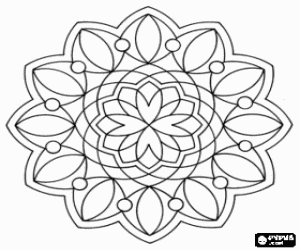 Colora Mandala di fiore