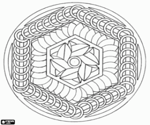 Colora Un mandala con esagoni
