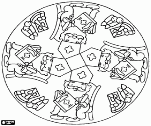 Colora Un mandala con San Nicola