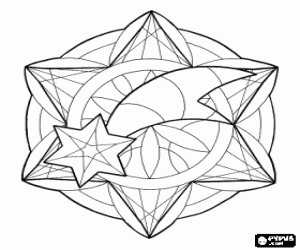 Colora Mandala con la stella di Natale