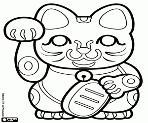Colora Maneki-neko, il gatto fortunato