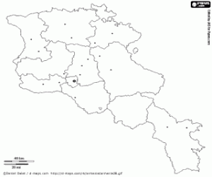 Colora Mappa di Armenia
