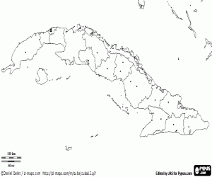 Colora Mappa di Cuba