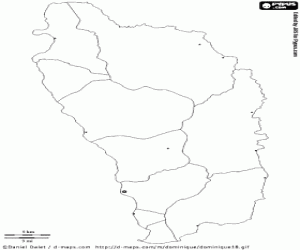 Colora Mappa di Dominica