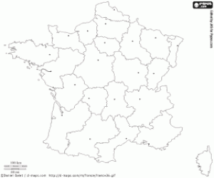 Colora Mappa di Francia