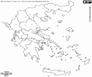 Colora Mappa di Grecia