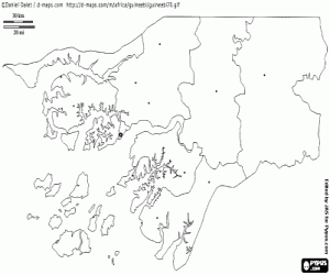 Colora Mappa della Guinea-Bissau