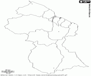 Colora Mappa di Guyana