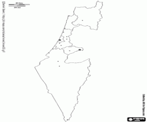 Colora Mappa di Israele