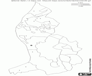 Colora Mappa di Liechtenstein
