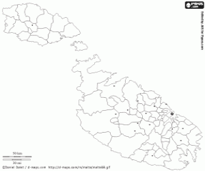 Colora Mappa di Malta