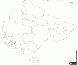 Colora Mappa di Montenegro