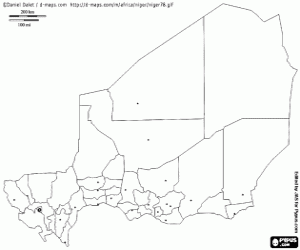 Colora Mappa del Niger