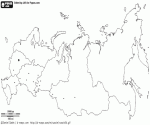 Colora Mappa di Russia