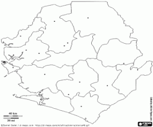 Colora Mappa di Sierra Leone
