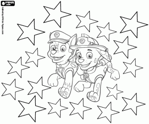 Colora Marshall e Chase in Natale, PAW Patrol