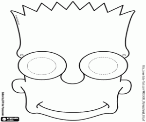Colora Maschera di Bart Simpson