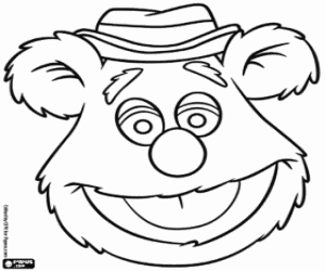 Colora Maschera di Foozie l'orso, Muppets