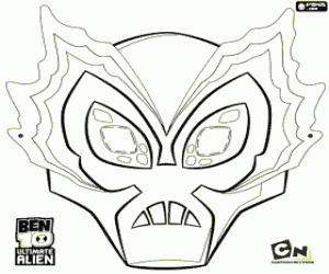 Colora Maschera di Gelone. Ben 10 Ultimate Alien