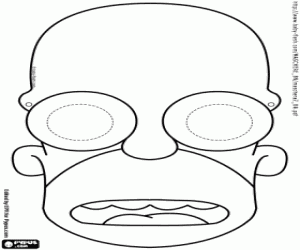 Colora La maschera di Homer Simpson