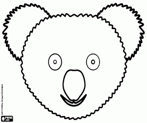 Colora Una maschera di koala