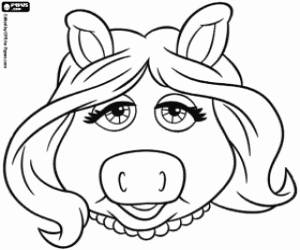 Colora La maschera di Miss Piggy