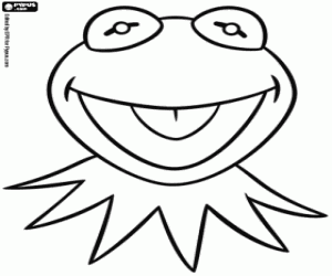 Colora La maschera della rana Kermit