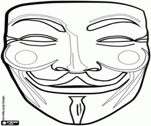 Colora Maschera con un volto orientale