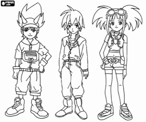 Colora Max, Rex e Zoe, Dinosaur King