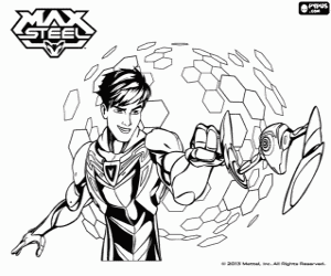 Colora Max Steel con Steel