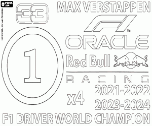 Colora Max Verstappen, campione di F1 x4