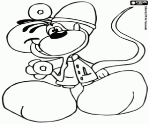 Colora Il medico di Diddl, il dottor topolino