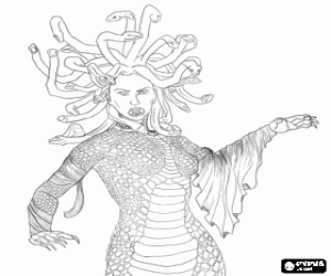 Colora Medusa, mostro mitologico greco